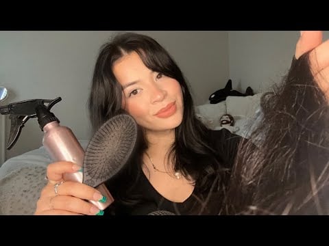 ASMR playing with your hair until you fall asleep 😴