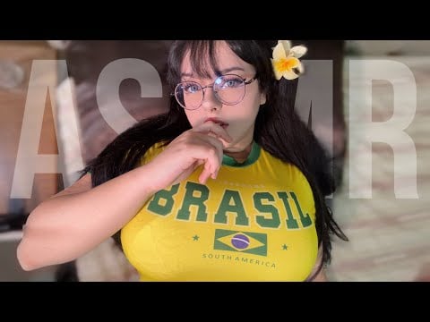 NOVIA BRASILEÑA TE DICE COSAS DE AMOR... (O LO INTENTÓ) ASMR ❤️
