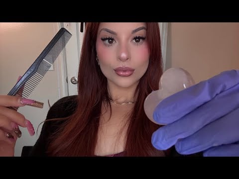 ASMR Sleep Clinic Roleplay 🔮 Braiding Hairplay, Gloves + Hand Movements & Personal Attention