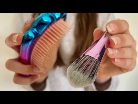 ASMR Doing your hair + makeup | actual camera touching | lo-fi | no talking