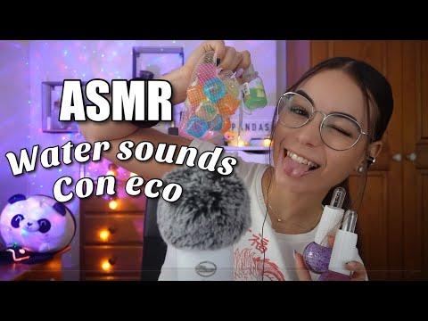 ASMR WATER SOUNDS CON ECO!💦Sonidos con agua relajantes | ASMR sonidos líquidos en español | Pandasmr