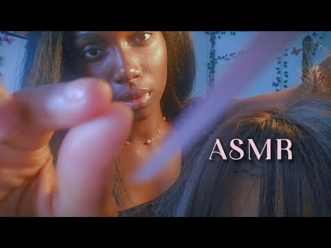 ASMR Taking care of your hair ✂️💇‍♀️ (trimming, brushing)