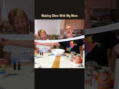 Trying to teach my mom how to make ASMR slime￼ 😂 Full vid on channel #asmrslime