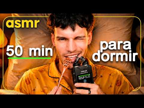 ASMR PARA DORMIR EN MINUTOS 😴 50 MIN de SONIDOS RELAJANTES, MOUTH SOUNDS, MIEL e INAUDIBLE