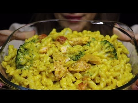 ASMR SALMON SAFFRON PASTA GEMELLI BROCCOLI MUKBANG no talking CREMA ASMR #asmr #mukbang #pasta #food