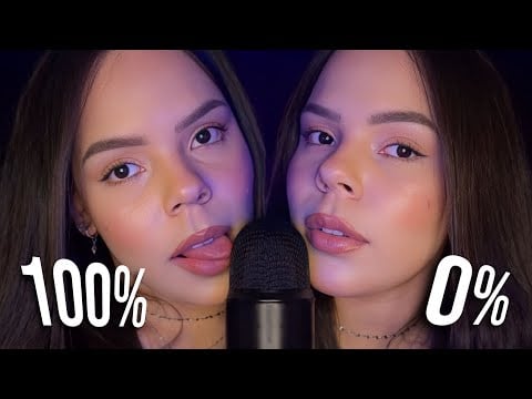 0% ASMR vs 100% ASMR-SONS DE BOCA LENTOS e RÁPIDOS