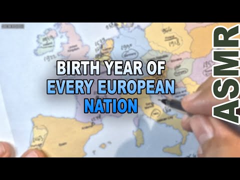 ASMR History: Founding Year of Every European Country (ASMR Whispered + map analysis )
