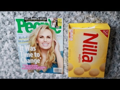 Rebel Wilson People Magazine Page Turning Nilla Wafers ASMR Eating Sounds