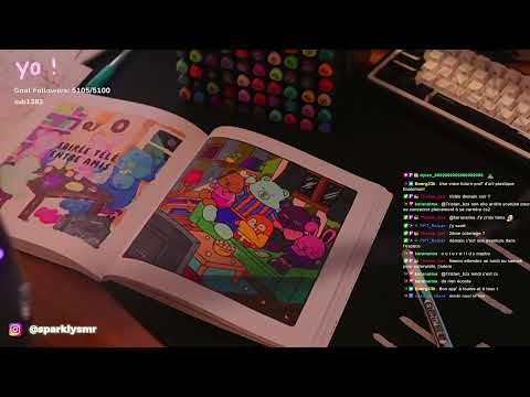 ASMR LIVE  : COLORIAGE ET BLABLA ! (NO PUB)