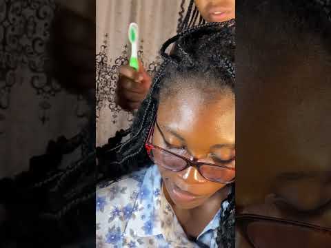 ASMR SCALP SCRATCHING ON MY CLIENT AND MASSAGE #earpicking
