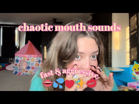 ❤️‍🔥Chaotic Mouth Sounds ASMR❤️‍🔥 fast & aggressive, mic biting, tongue fluttering, 3D print trigger