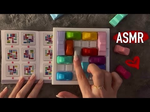 🚦 ASMR - Playing Rush Hour / traffic JAM but the levels get harder - Clicky Whispers