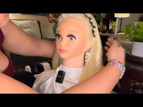 ASMR Bridal Hair Styling And Make UP Application Hair ~ Hair Fixing, Finashing Touches w/ Whispering
