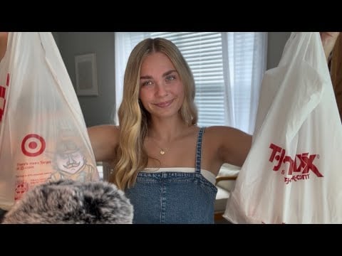 ASMR | another day another shopping haul 🛍️ (whisper rambling, crinkles, fabric sounds & more) 