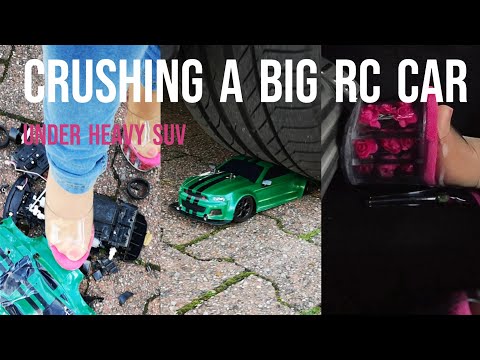 Experiment: Real Car vs RC Car #crush #shoes #asmr #legs #automobile #porsche #heels