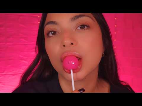 ASMR Pink Lollipop 🍭 The Best Licks & Mouth Sounds 💋