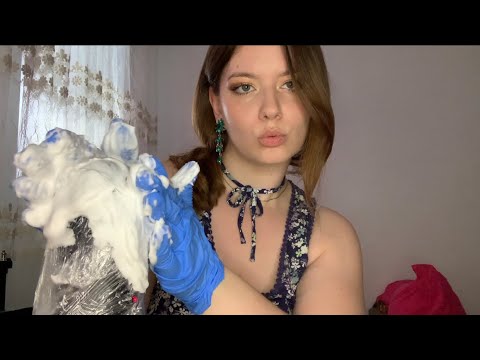 ASMR | Brain Massage and Scratch 🩵🧠Foam Sounds😶‍🌫️🌫️