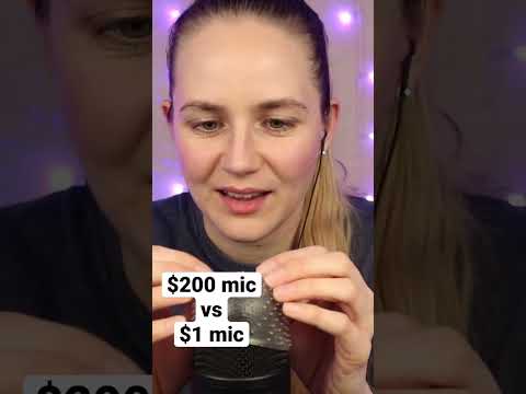 $200 mic vs $60 mic vs $1 mic #shorts #asmr