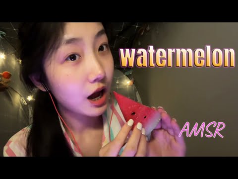 ”KC Sleeping Aid”Chewing sounds with watermelon🍉✨eat Cheese🧀✨Eating triggers to make you soo sleepy💤