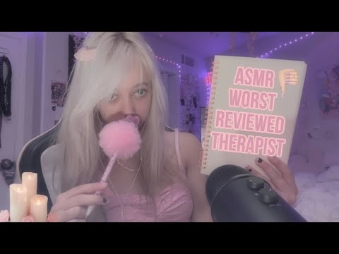 ASMR worst reviewed therapist!🩷🗂️