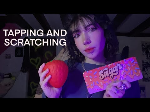 Tapping and Scratching for Sleep ASMR | Lid Sounds, Whispering, Rambling