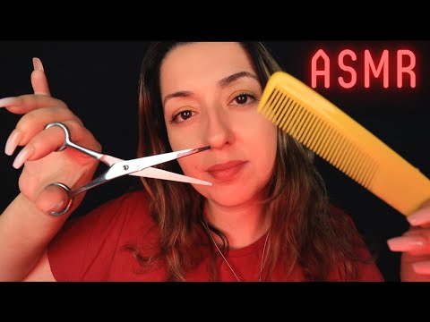 Berber Roleplay | SAÇ SAKAL BIYIK KESİMİ | MAKAS TARAMA SESLERİ | Cinsiyetsiz Kuaför TÜRKÇE ASMR