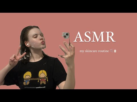 asmr showing you my korean skincare routine  l  tapping and rambling 🧼🧴