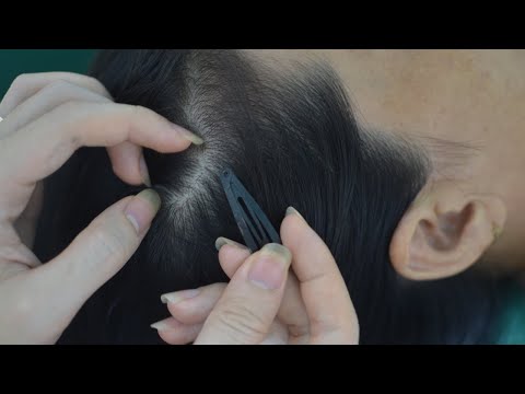 ASMR Hair Parting On Real Person, Hair Play, Hair Brushing Tingles For Stress Relief