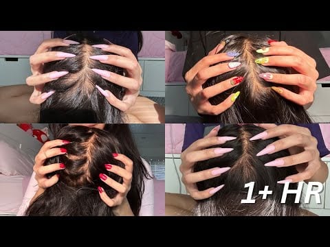 1+ HR ASMR SCALP SCRATCHING COMPILATION (FAST/AGGRESSIVE & SLOW)