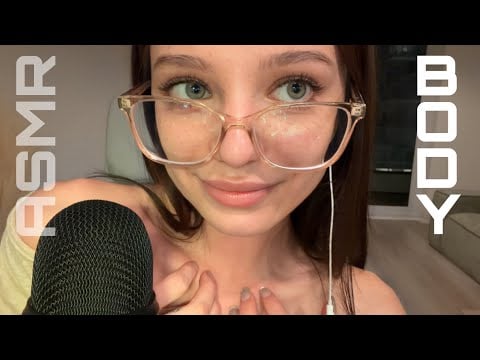 ASMR ☆ Collarbone Tapping, Body & Fabric Triggers