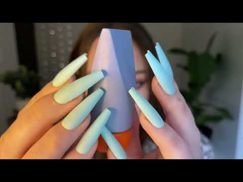*one minute asmr* fast tapping on blue objects (no talking)