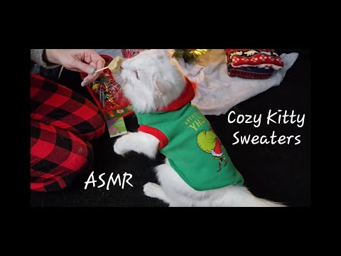 Cozy Kitty Sweaters (purring, fabric)(Christmas Special)(ASMR)