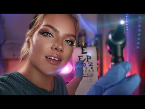 ASMR Ultimate Cranial Nerve Exam | Ear, Otoscope, Hearing Test, Eye, Orbital, Dimmed Light Finisher