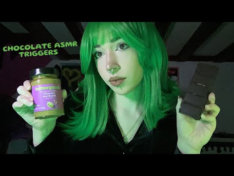 Trying Different Homemade Chocolate Bars ASMR | Tapping, Scratching, Eating Sounds