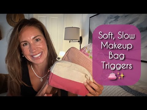 ASMR | Soft & Slow Triggers - Tapping, Zippers & Whispers with Toiletry Bags 👛💫🤫