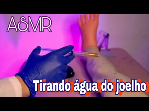 ASMR | DRENAGEM no joelho e MASSAGEM RELAXANTE