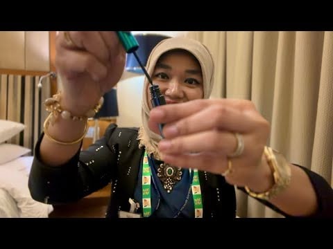 ASMR soft spoken - mom’s makeup 💄bag while traveling (Indonesian)