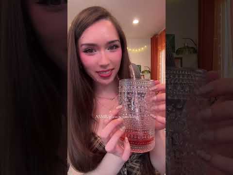 #ASMR glass scratching 🪫 drinking a secret potion hehe