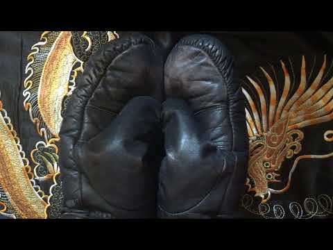 LEATHER MITTENS 🧤💕 👂 Caressing your Ears by my Comfy Leather Mittens🎧 [[ASMR]]