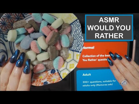 ASMR Gum Chewing Would You Rather on iPad | Whispered Glass Tapping