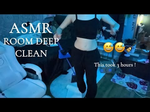 ASMR deep clean my room Timelapse 🫧🧹