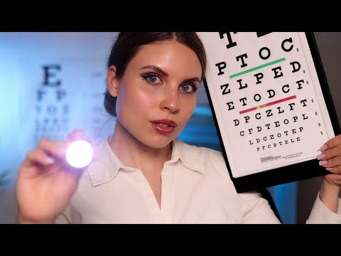 ASMR Eye Exam, Vision Tests, Color Blindness Check, Optic Nerve, Testing Lenses | Soft Spoken
