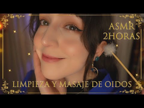 ⭐ASMR 2 Horas de Limpieza y Masaje de Oídos✨  Relájate Conmigo y Duerme