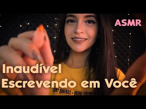 ASMR Escrevendo em Você com Canetas Coloridas ✍ Inaudível | ASMR Caseiro, ASMR BR