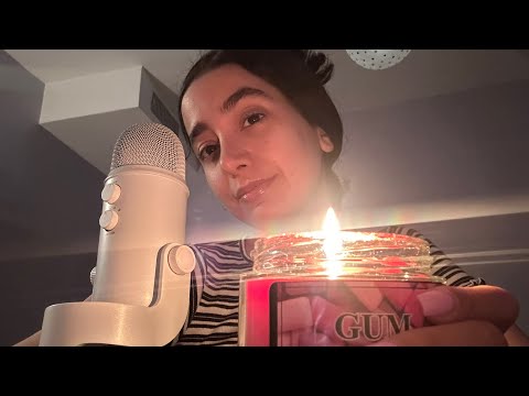 ASMR | candle haul 🕯️(fabric scratching, glass tapping, etc...)