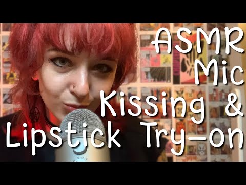 ASMR Mic Kissing & Lipstick Try On