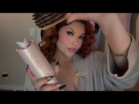 ASMR Hairstyle: Slick Back Ponytail 👱‍♀️Hair Jewelry & Perfecting + Baby Hairs 🎀✨