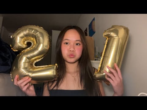ASMR what I got for my 21st birthday 🎂 birthday haul!