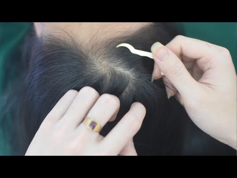 ASMR Hair Sound With Parting Hair, Combing Hair, Massage Hair For Anxiety Relief