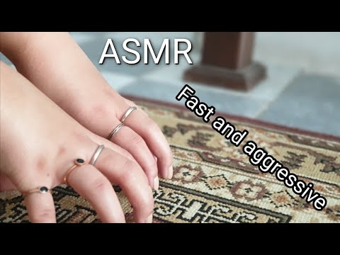 fast and aggressive carpet scratching ASMR